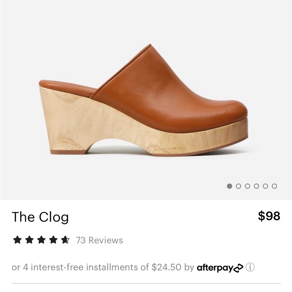 Everlane Brown Leather Clogs